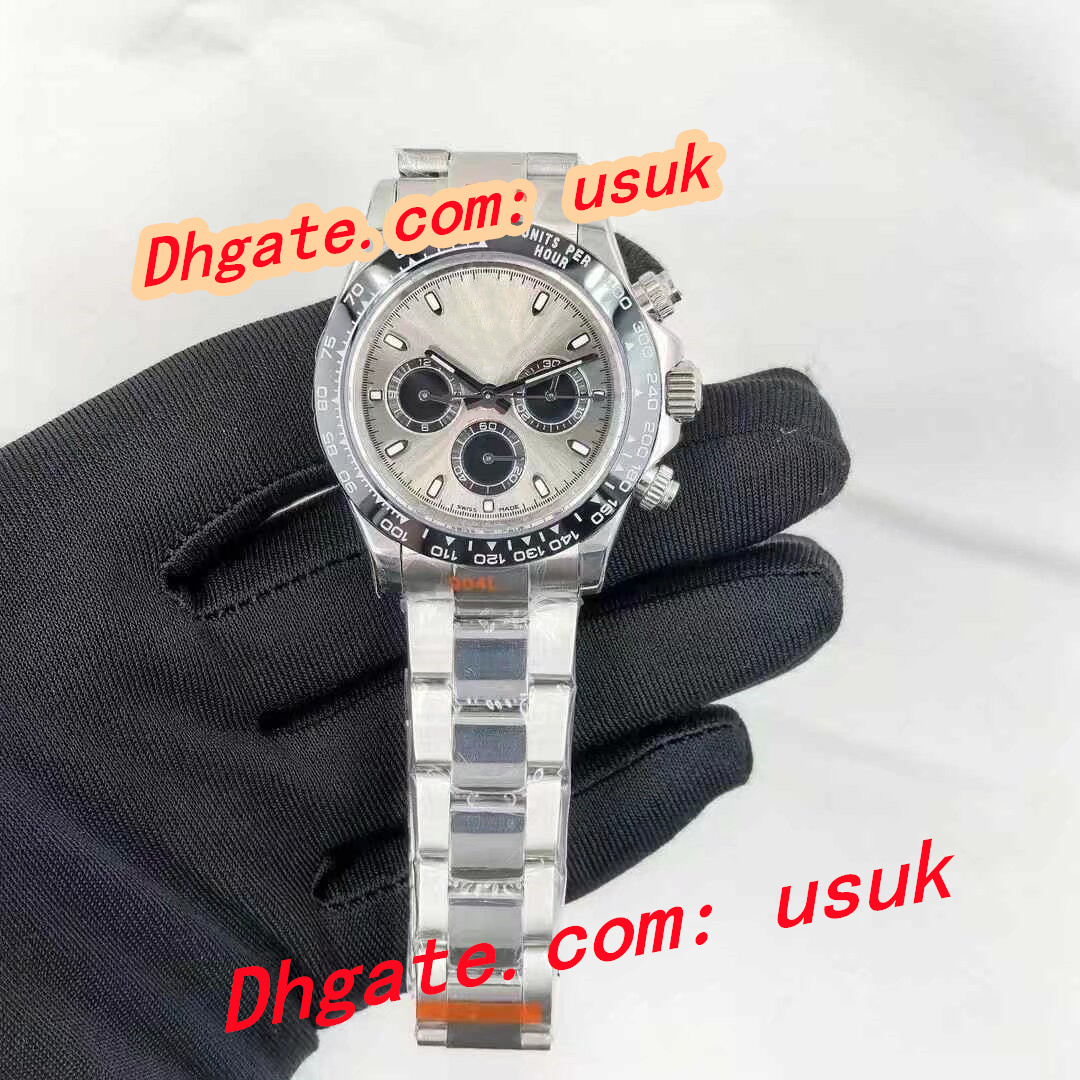 U1 Factory Top Quality Mens Watch 40mm White Gold Silver Index Dial 126509 126519 ST9 Steel Watches Automatic Mechanical Sapphire Glass Fashion Men&