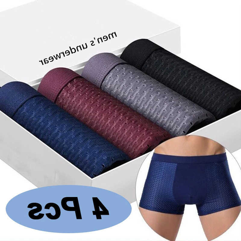 Panties Men's Underpants Ice 1/4pcs Silk Mesh Men Underwear Breathable Men's Underpant Fashion Panties Male Solid Color Boxer Shorts D2609