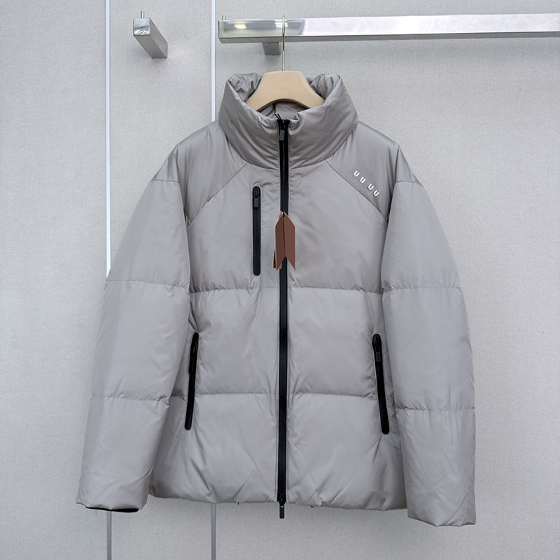 Stand Collar Windproof Down Jacket Women Zipper Oversized Unisex Warm Chic Classic Puffer Jacket Winter Snow Outdoor Youthful Brand Outerwear