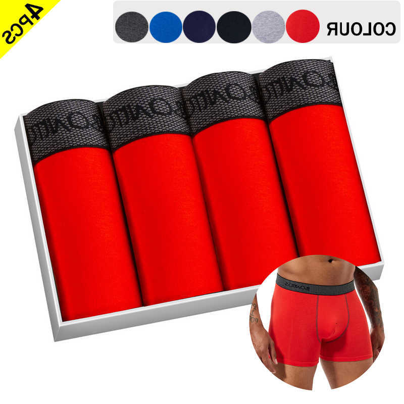 Men's Underpants Briefs 4pcs/pack Boxer Panties Letter Man Underwear Solid Color Cotton Men Underpants Sexy Undrewear Shorts BONITOS Brand D260