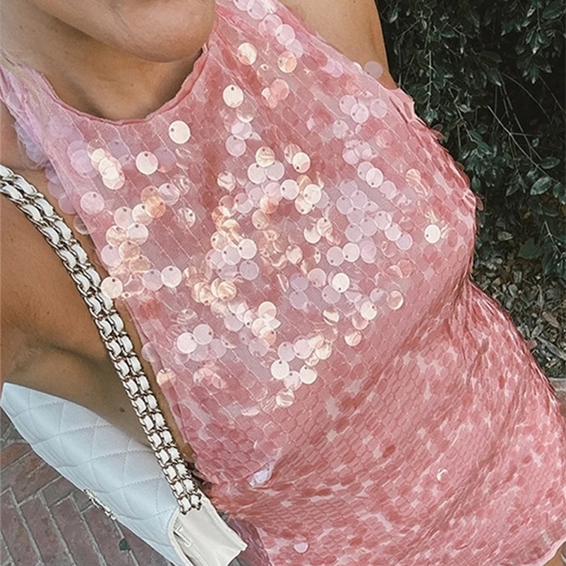 Halter Sequin Mini Dresses Sexy Sleeveless Backless Women Party Gown Fashion Solid Color Shiny Neck Beach Short Dresses 260917