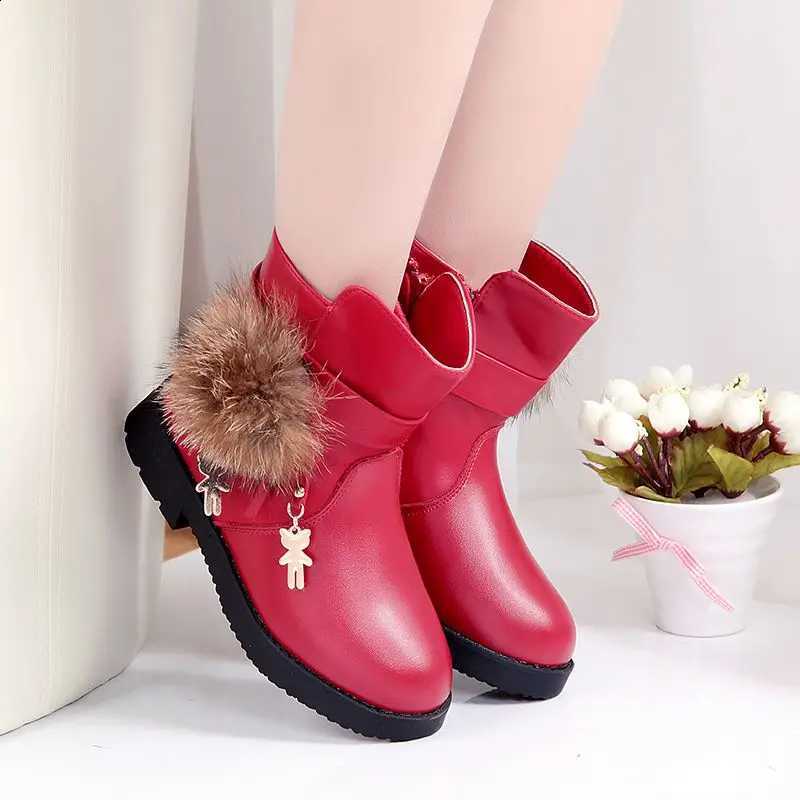 2025 Winter Kids Girls Insulated Ankle Boots Trendy Winter Shoes for Children Waterproof Warm Short Boots for Outdoor X260917