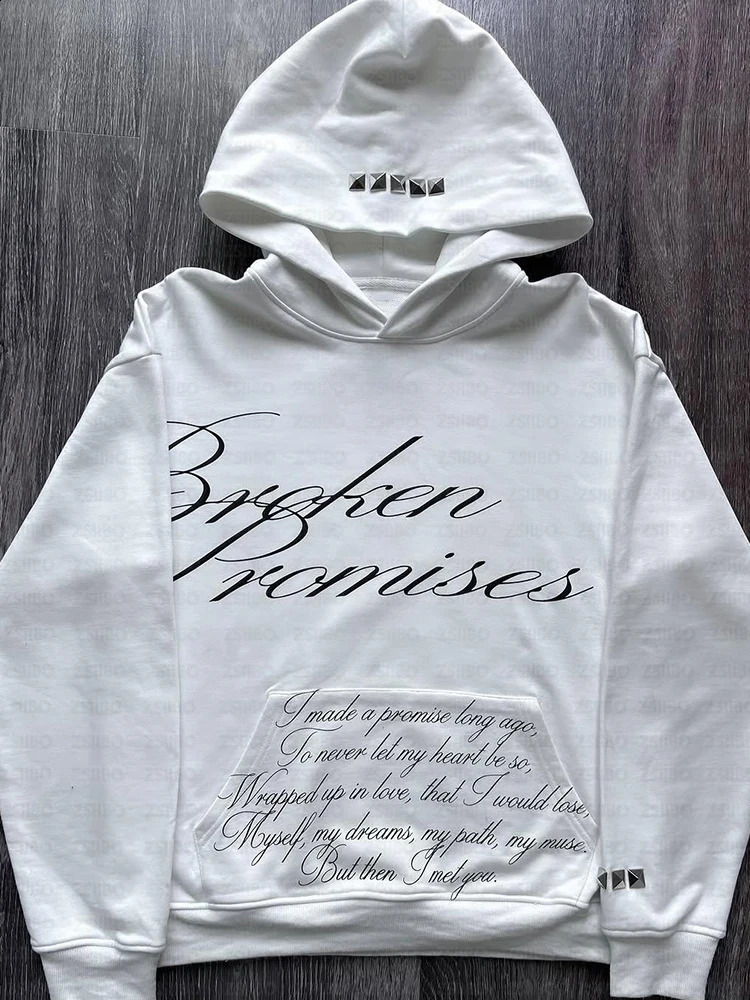 Korean Harajuku Pullovers Long Sleeved Creativity Letter Printed Gothic Women Men Sweatshirt Casual Simple Daily Unisex Hoodies 260918