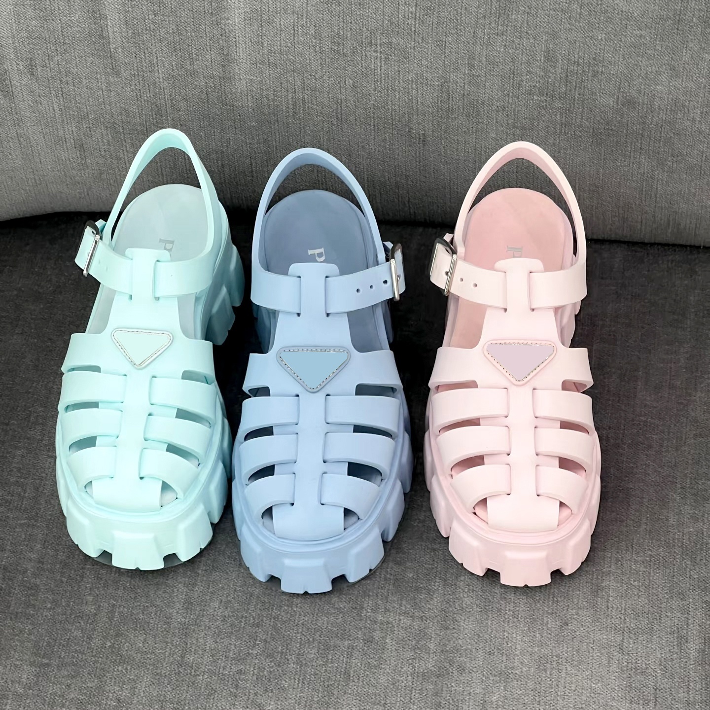 Women Luxury Designer cage roman sandals woven platform chunky lug sole gladiator sandal Summer Vacation Leisure Entertainment slippers Retro fashio
