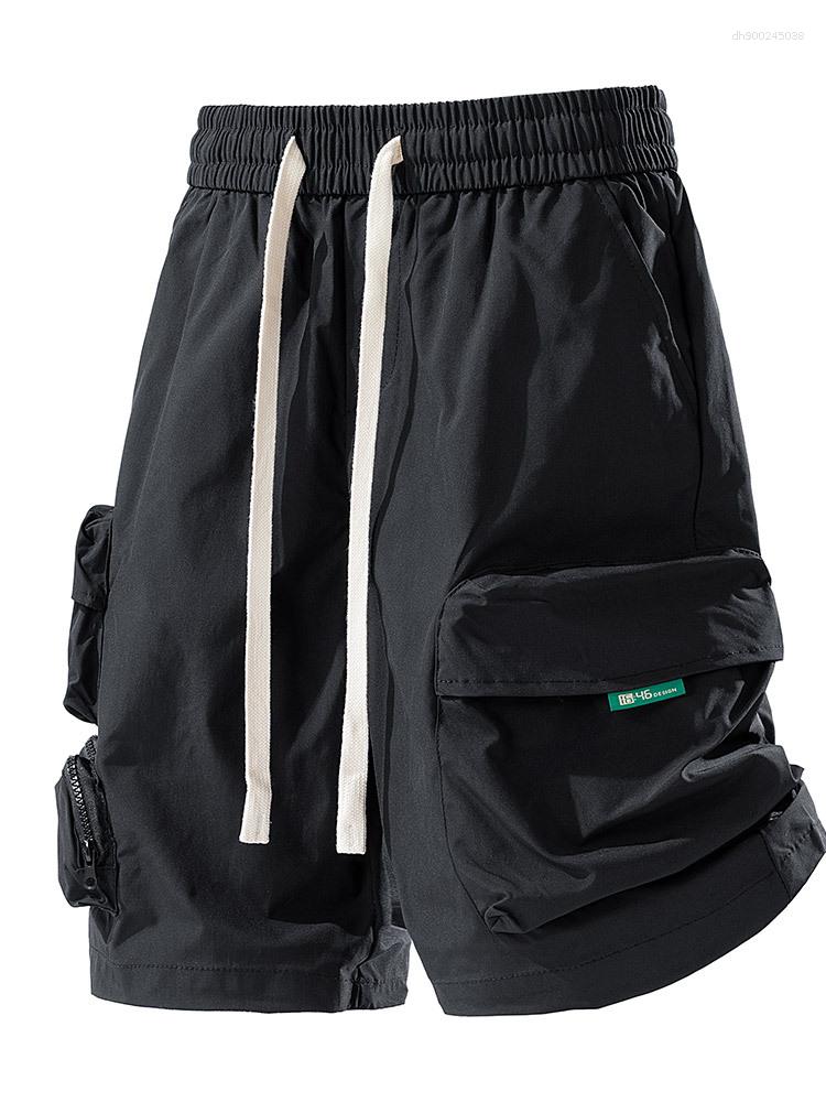 Summer Trendy Brand Cargo Shorts For Men Loose Five-Point Pants Multi-Pocket Sports Straight-Leg Fashion Stylish Casual
