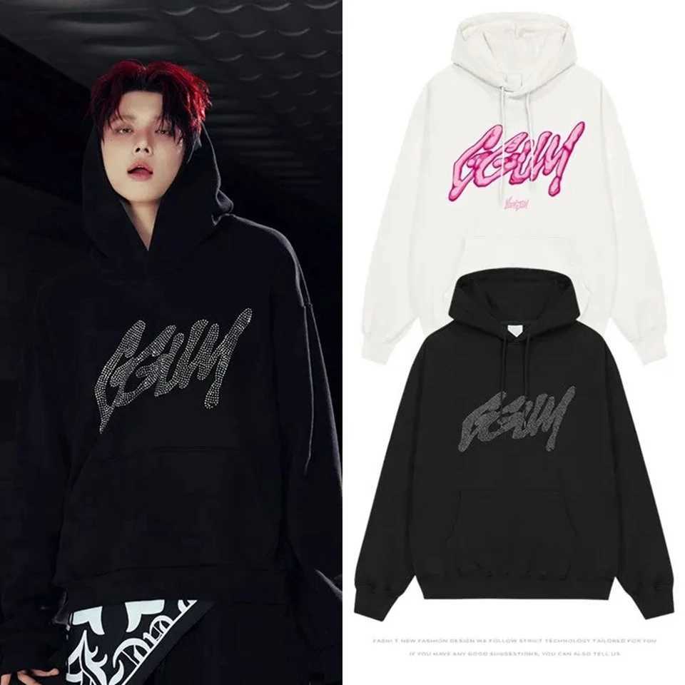 KPOP ins STYLE YEONJUN GGUM Printe Hooded Women's Lost in Space Hoodie Round Neck loose WARM Sweater OVERSIZE CLOTHING S260918XPN0
