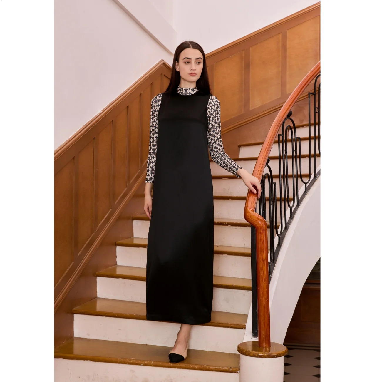 AP Women 2026 Autumn and Winter Printing Mesh Modal Shirt and High Quality Acetate Fabric Maxi Dress Lady Knitting Vest 260917