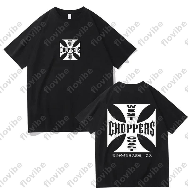West Coast Choppers T-shirt d'été en coton pour hommes et femmes, col rond, imprimé graphique, décontracté, manches courtes, unisexe, streetwear