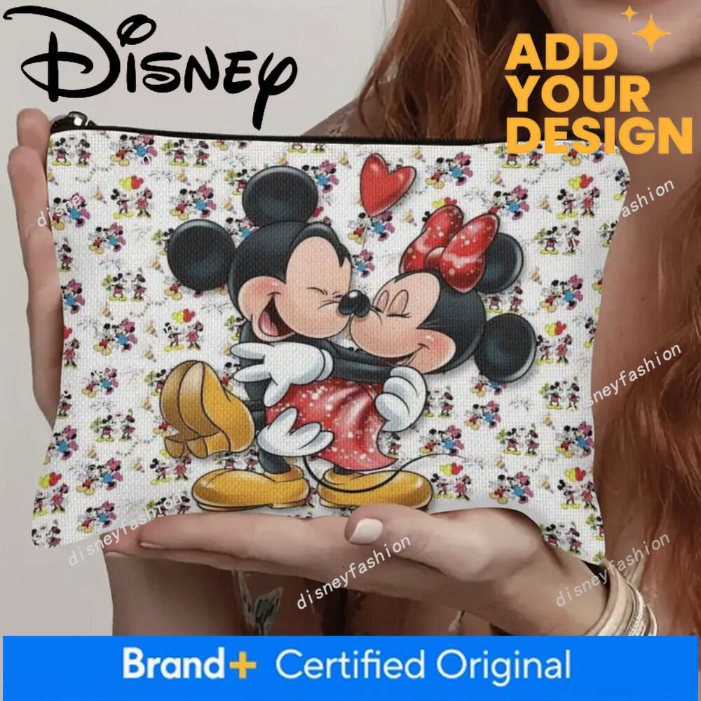Amazon cross-border Mickey large-capacity travel toiletry bag, double-sided printed cotton and linen cosmetic accessory bag 93