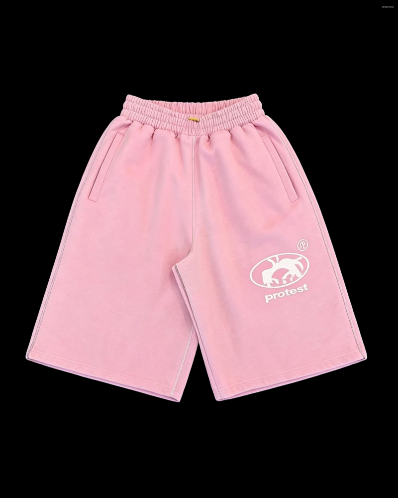 Men's Shorts Mens Elastic Waist Loose Fit Sweat Pink Streetwear Casual Daily Wear Lightweight Summer Bottoms For Outfits