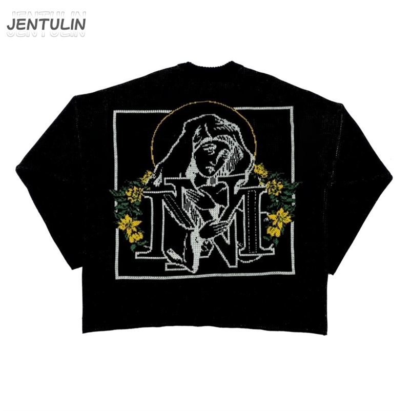 Sweater MN Icon Graphic Men Winter Pullover Knit Tops Hip Hop Fashion Harajuku Jumper Coat Y2k Streetwear Clothing Punk 260903
