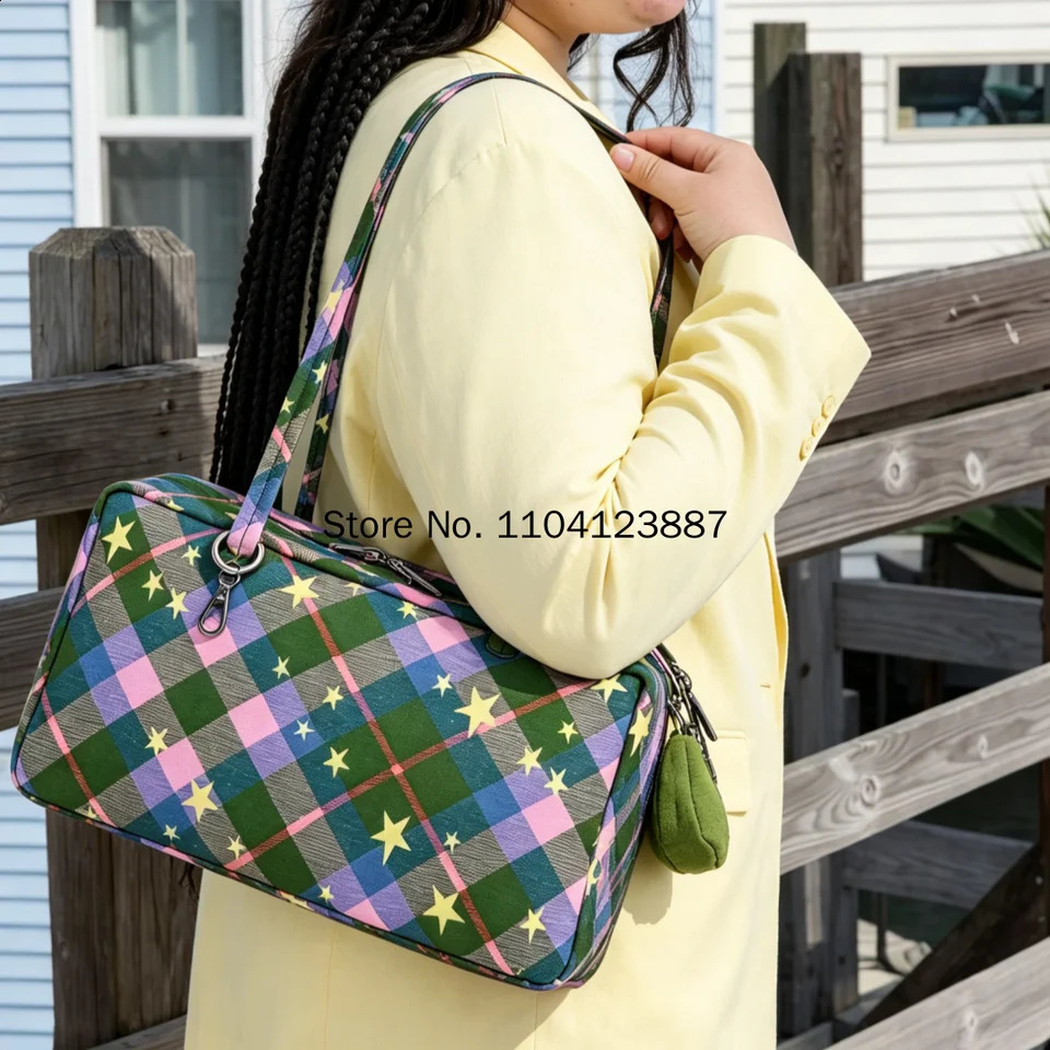 Nylon Square Shoulder Bag Large Capacity Canvas Handbag Lightweight Zipper Tote Bag Daily Commute Travel Storage Bag Gym Gift 260917