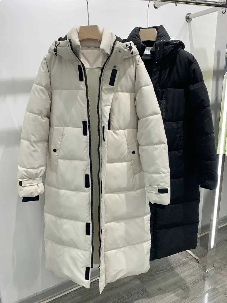 Long Prakas for Women 2025 Winter Coats Winter Jacket X-long Down Snow Coat Hooden Parka Puffer Coat Woman Jackets Outerwear H260917