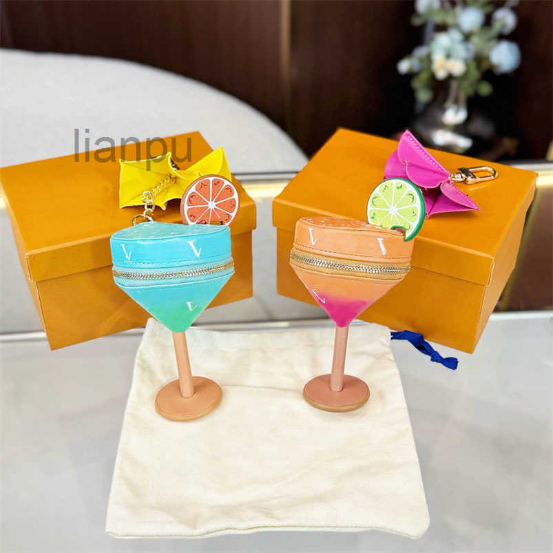 Pouch Classic Designer Sunset Bag Charm Letter Keyring Zinc Alloy Unisex PU Earphone Holders Keychains