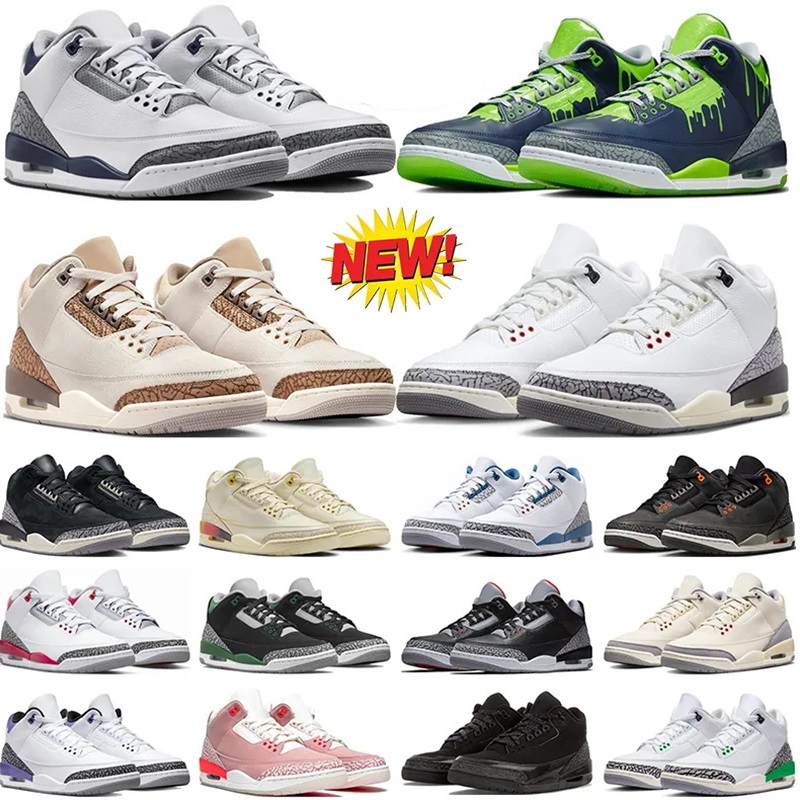 Designer Professional Basketball Shoes 3 Spring Is In The Air 3s Worlds Best Dad Mens Not Nice Laser Sports Trainers Sneakers for Man Lace Up Brazil