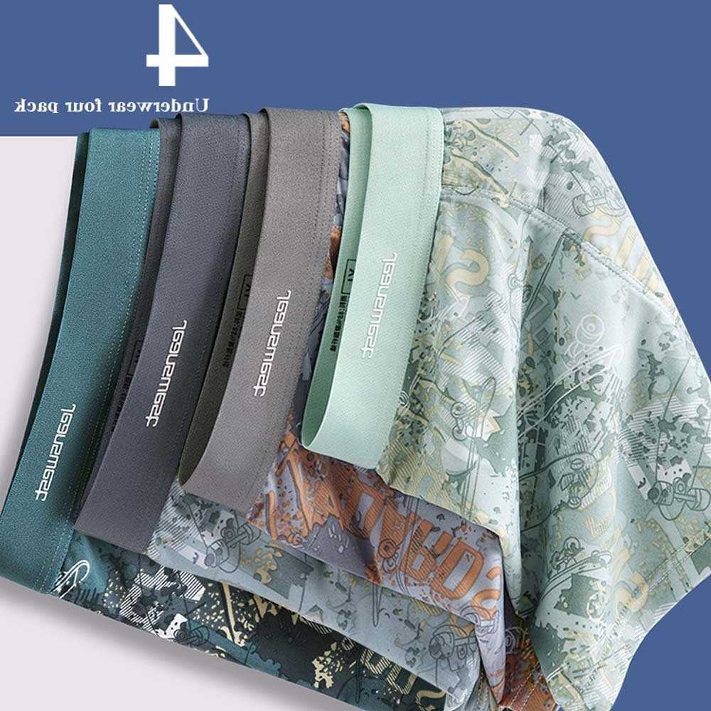 Ice Underpants Underwear 2/3/4Pcs Man Silk Quick-Dry Men's Clothing Cool Stretch Soft Touch Men Underpants U Pouch Design Boxers Man D260918