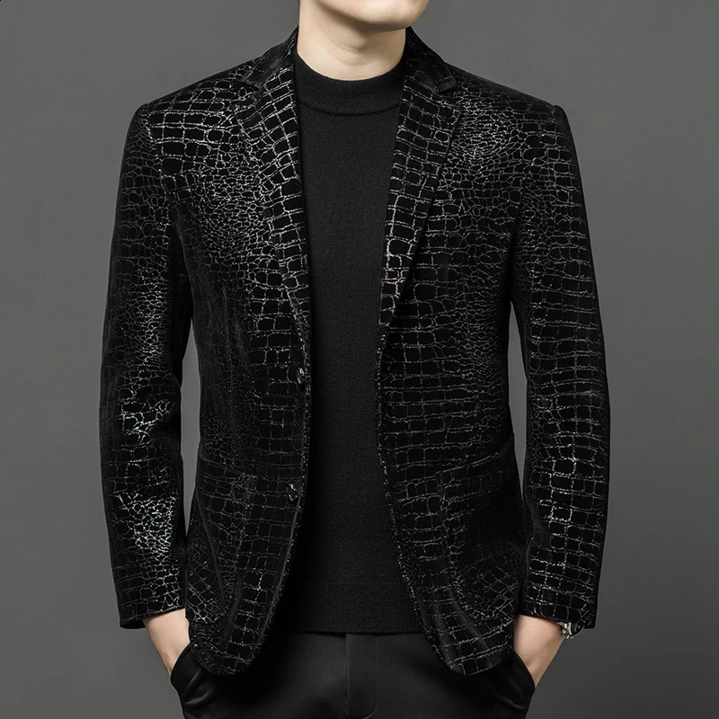 ner HighEnd Slim Fit Blazers For Men Sheepskin Leather 5XL Winter Quality Soft Comfortable Suits Easy Care Terno Masculino 260918