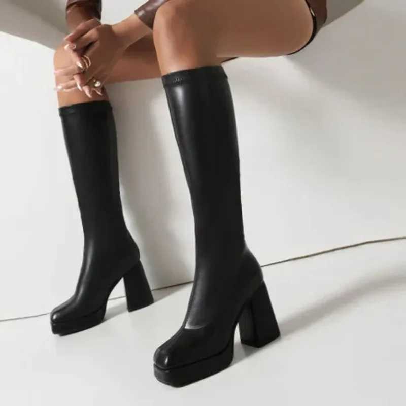 Women Boots Winter Shoes For Round Toe Designer Platform Sexy Thigh High Heels High Sexy Stiletto Low 2024 fashion D260917