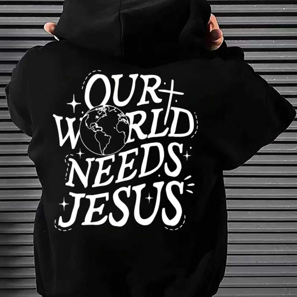 CLOOCL OUR WORLD NEEDS JESUS Printed Hoodie Autumn/Winter Fashion Mens Clothing S260918ZN9O
