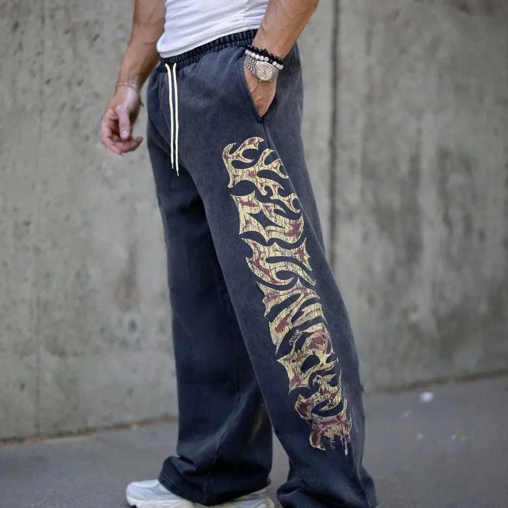 Trendy American Style Men's Kids Sport Pants Gym Loose Straight Leg 3D Printed Quick Dry Casual Sportswear Q260917