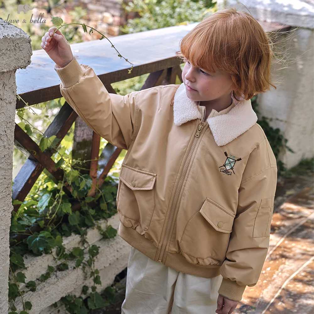 Dave Bella Boys Winter Autumn Warm Jacket for Children Casual 7-13 Years Polar Fleece Outerwear Kids Clothing DK4253641Q260917