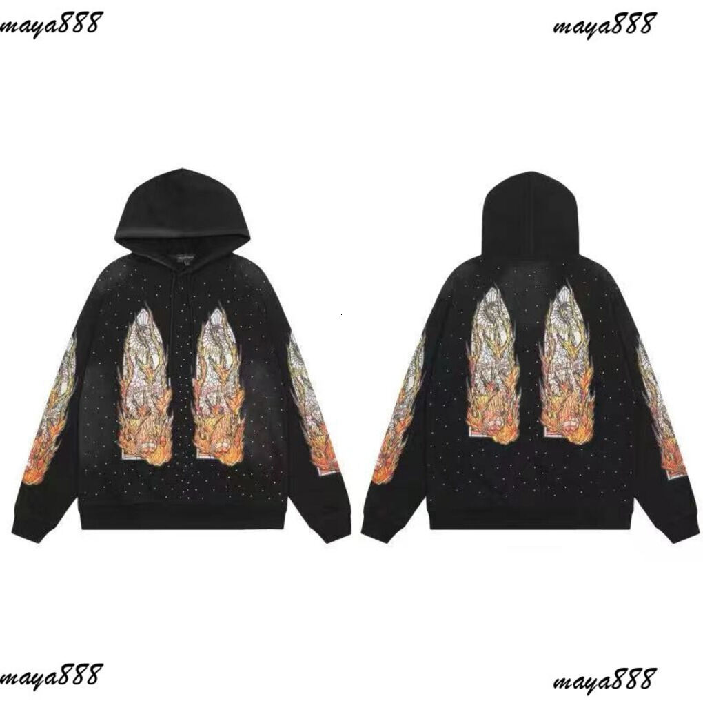 Who Decides War Hoodies Designer Hoodie Oversized Hoodie Mens Sweater Crew Neck Jumper Pullover Mens Designer Wdw Hoodie Vintage Wash Flame Glass Gr