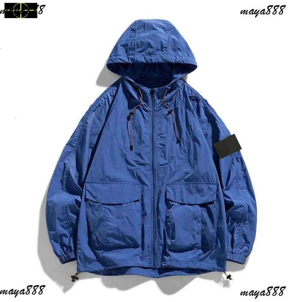 Stone Islend Jakcet High Quality Designer Jackets Spring Summer Windbreaker Mens Colorful Raincoat Outerwear Lightweight Compass Badge Topstoney Hoo