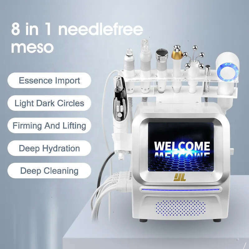 Upd Professional 8 In 1 Small Bubble Beauty device Oxygen Jet Peel Massage Device Deep Skin Cleaning For SPA Beauty Diamond Micro Dermabrasion Beaut