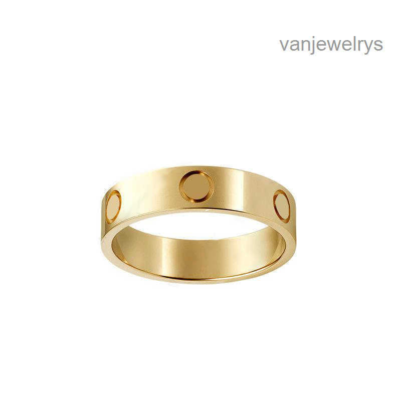 Love Rings Womens Designer Ring Couple Jewelry Band Titanium Steel With Diamond Fashion Classic Silver Rose Gold Ring Size 4/5/6mm Red Box 2F0B
