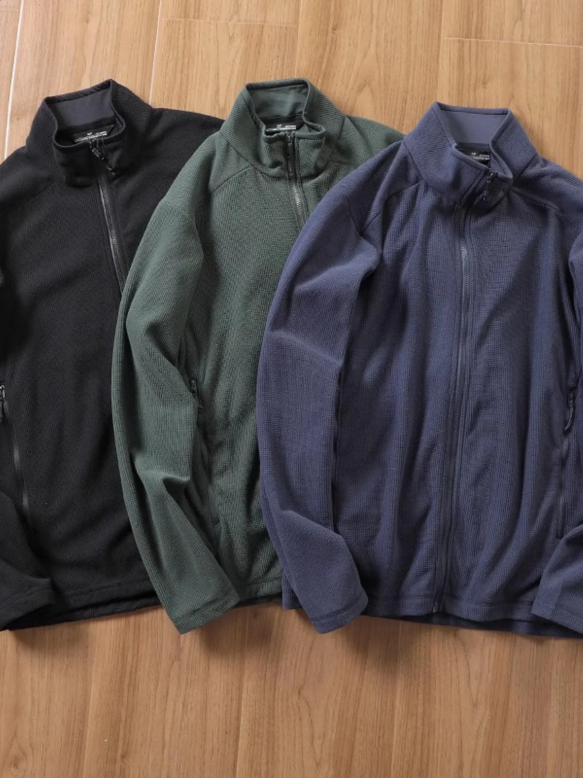Outdoor Men's Fleece Sweatshirt Jacket Lightweight Tech Fabric Hooded Zipper Closure Stand Collar Standard Fit Youth Fashion 260917
