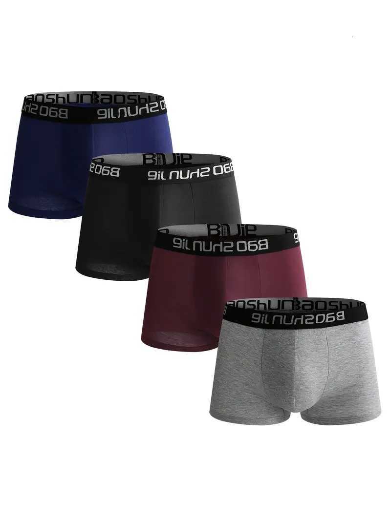 Cotton Underpants Underwear 4pcs Men Men Boxer Shorts Medium Waist Breathable Men Panties Larger Size L-Lot Soft Comfortable Men Boxer D260918