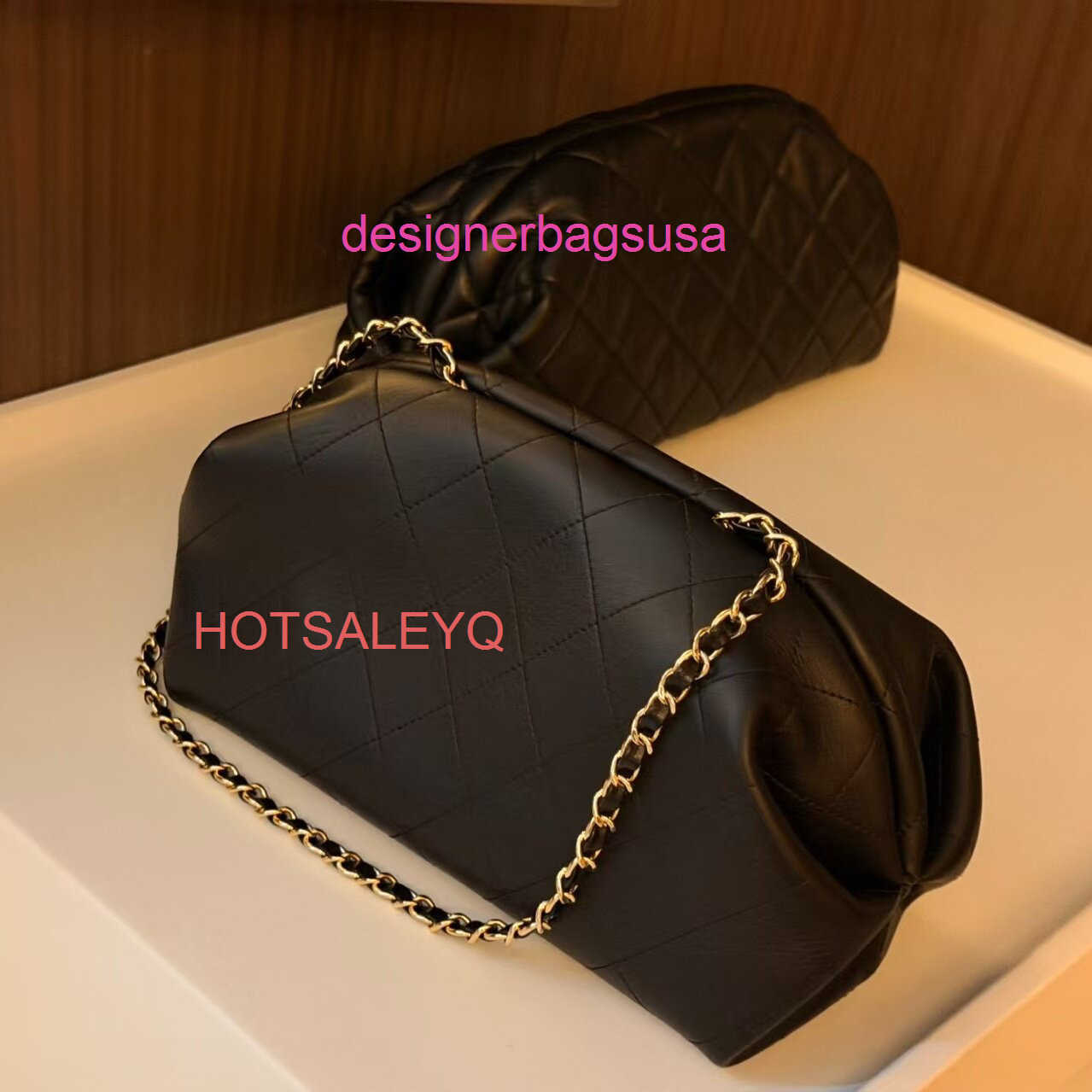 Luxury Designer Bag 26s New Black Evening Clutch Chain-strap Crossbody Bag Leopard Print Cloud-shaped Bag High-end Shoulder Bag Armpit Bag Yqtgood