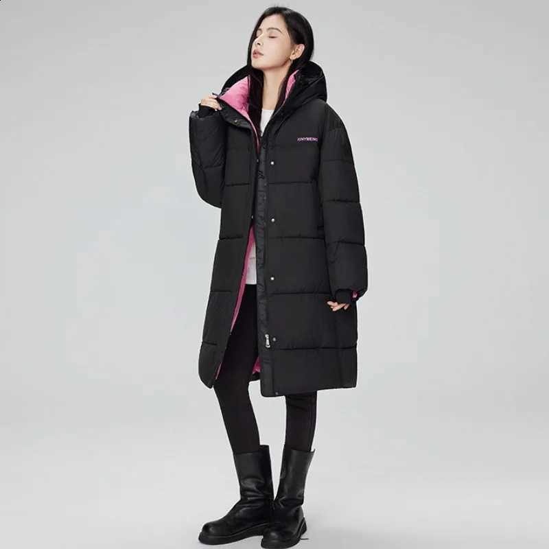 Winter New Long Parka Women's Hooded Patchwork Puffer Jacket Cotton Coat Women's Sporty Fashion Thicken Warm Couple's Coat Trend H260