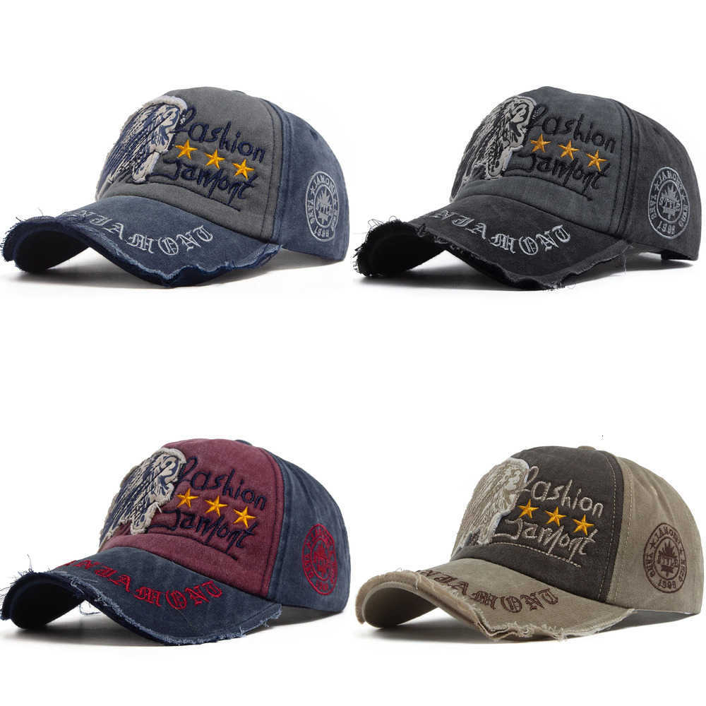 Cap Baseball Vintage Letter Washed Embroidery Soft Top Visor Hat Retro Fashion Men Women Casual Snapback For Outdoor Sports Hot J260917