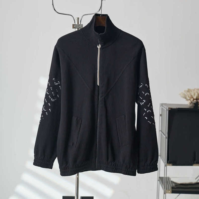 Men's Jackets designer New autumn/winter letter-patterned jacquard knit sweater with stand-up collar and zipper VM8Q