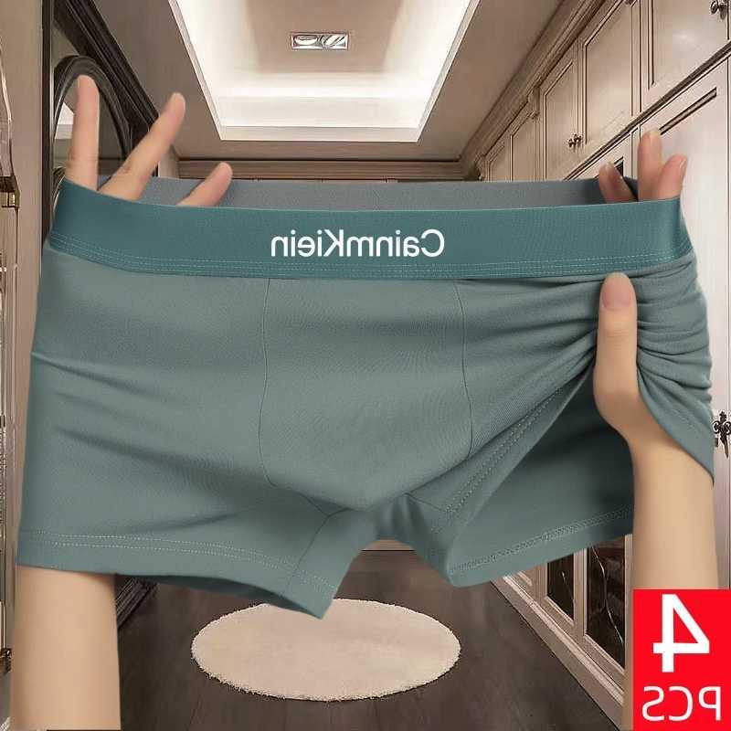 Fashion Underpants New 4PCS/Lot Men's Letter Boxer Shorts Comfortable Breathable Underpants Youth Simple Solid Color Underwear D260918