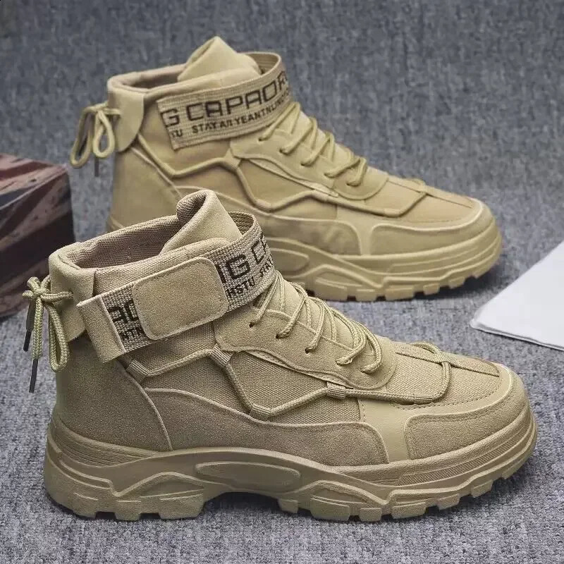 Men Boots Tactical Military Combat Boots Men Ankle Boots Outdoor Hiking Shoes Light Non-slip Men Desert Botas Working Shoe 260917