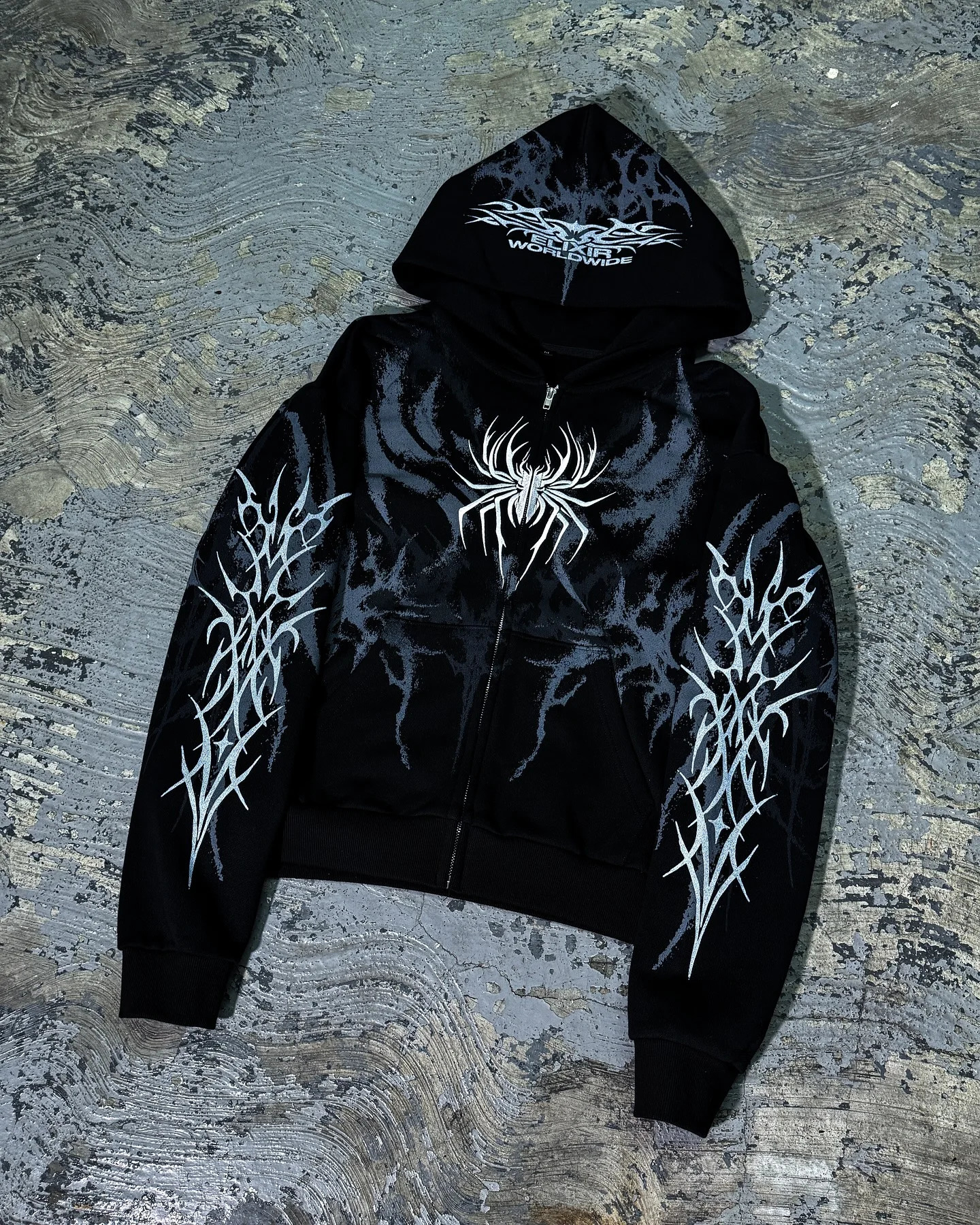 Hip Hop Graphic Print Hoodie Men Women Y2K Retro Streetwear Unisex Loose Zipper Sweatshirt for Rap Rock Punk Fashion 260918