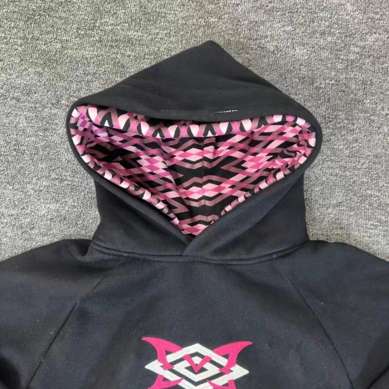 Black Sweatshirt High Quality Men Women Oversized Hoodie Tracksuit Set