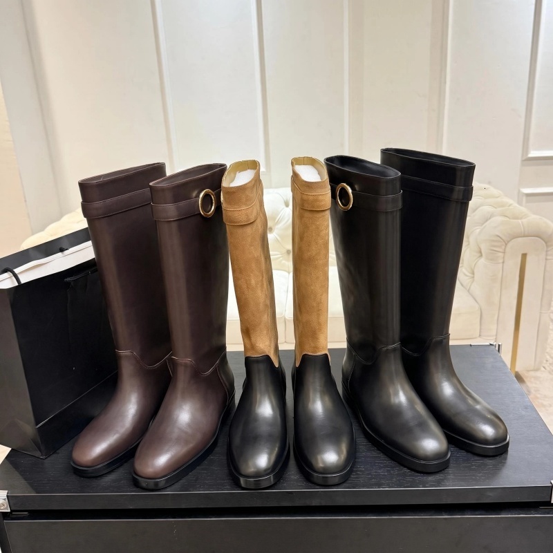 Top Quality Leather Women Knight Boots Short Leather Suede Patent Ankle Boots Slip-On Mixed Colors Solid Round Toes Buckle Classic Roman Boots Fashi