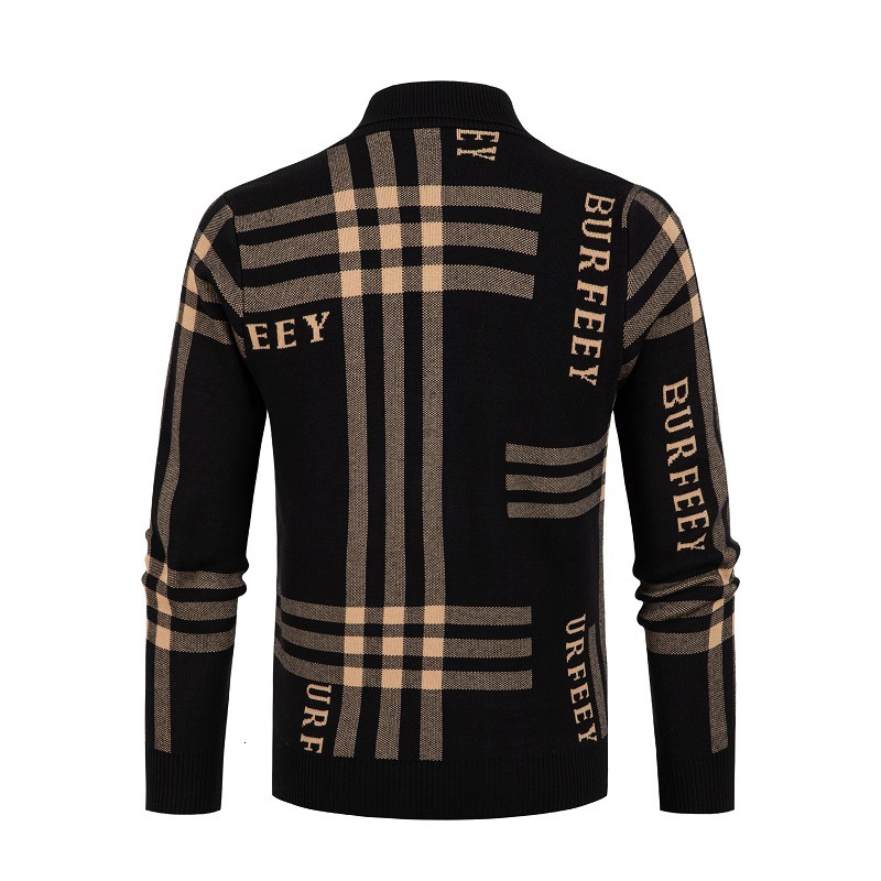 Vintage Brand Designer Luxury 2026 New Youth Letter Print Knit Jacket For Men, Autumn Winter Slim Fit Sweater, Trendy And Versatile Knitwear Clothes