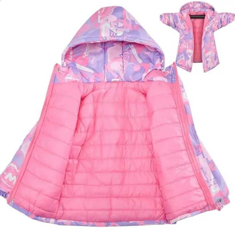 Girls Jacket Fashion Casual Down Cotton Windbreaker Teenager Autumn Winter Coat Windproof Children Wear Outdoor Hooded OvercoatQ260917