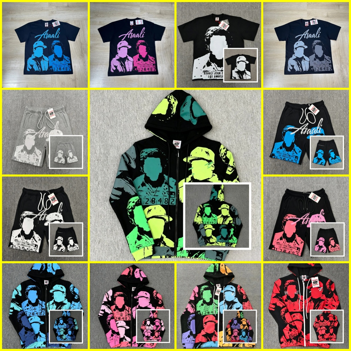 Asaali Casual Loose Fit Designer T Shirt Asaali Mens Y2K Shirt Unisexe Hommes et Femmes Graphique Tee Confortable Style Quotidien Haute Qualité a