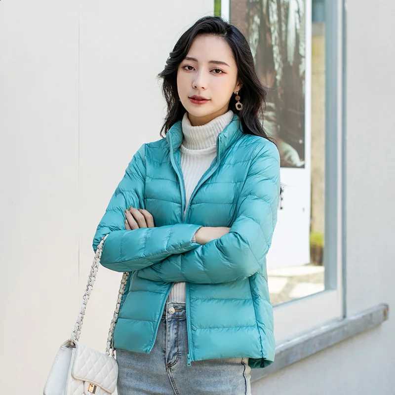Short Women Fashion Spring Jacket Ultra Lightweight Packable Puffer Coats 15 Colors Female Down Warm Korean Slim Fit Parkas 5XL H2609171