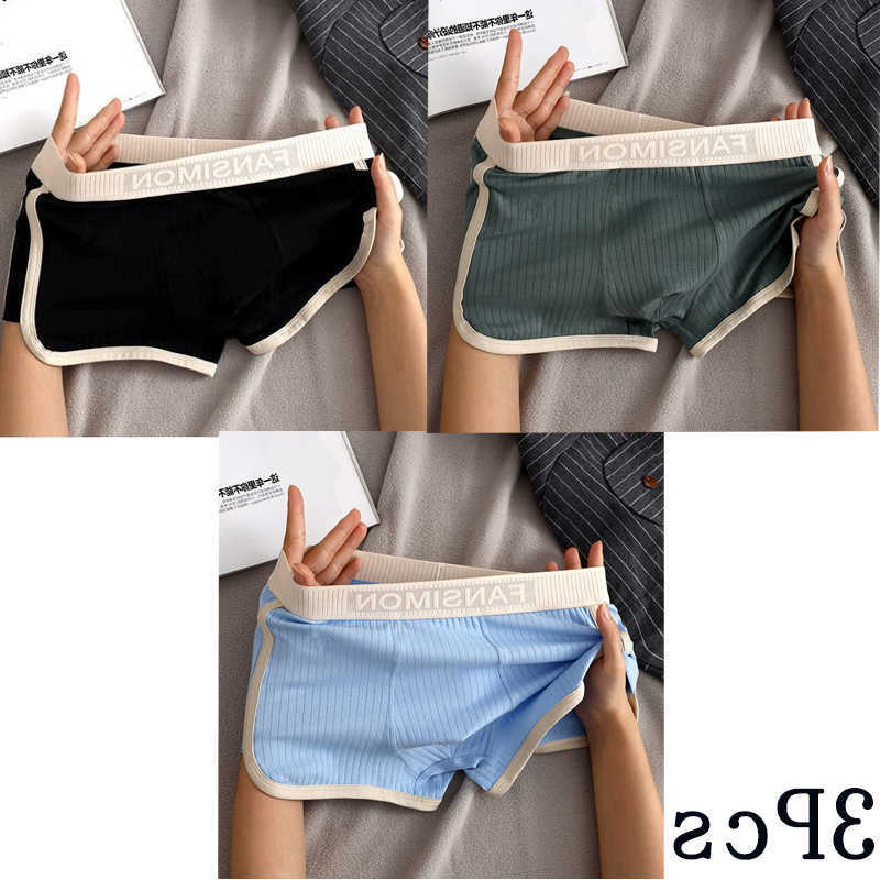 3 pezzi / lotto mutande sexy da uomo mutandine a righe boxer intimo maschile pugili homme U pantaloncini convessi lingerie mutande D260918