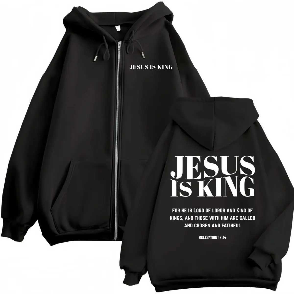 Christian Jesus Bible Verse Print Zipper Hoodie Fashion Zip Up Pullovers Men Women Casual Long Sve Sweatshirts S260918ZUZE