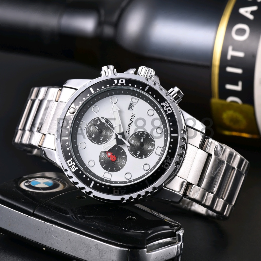 BaoFu Branded Designer Fashionable Quartz Wristwatch Luxury Watches for Men Steel Strap Auto Date Popular Male Clocks for Unique Valentine Day Gift
