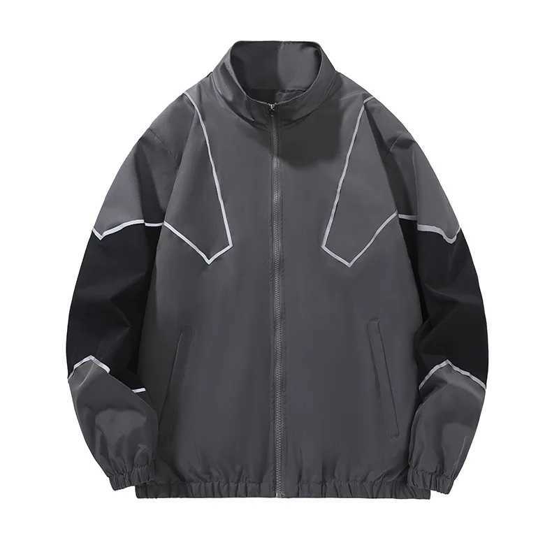 Reflective Strip Sport Jackets Men Casual Outdoor Coats Spring Summer Vintage Jacket Thin Outerwears Men Clothies Varsity Jacket S2609187Q2O