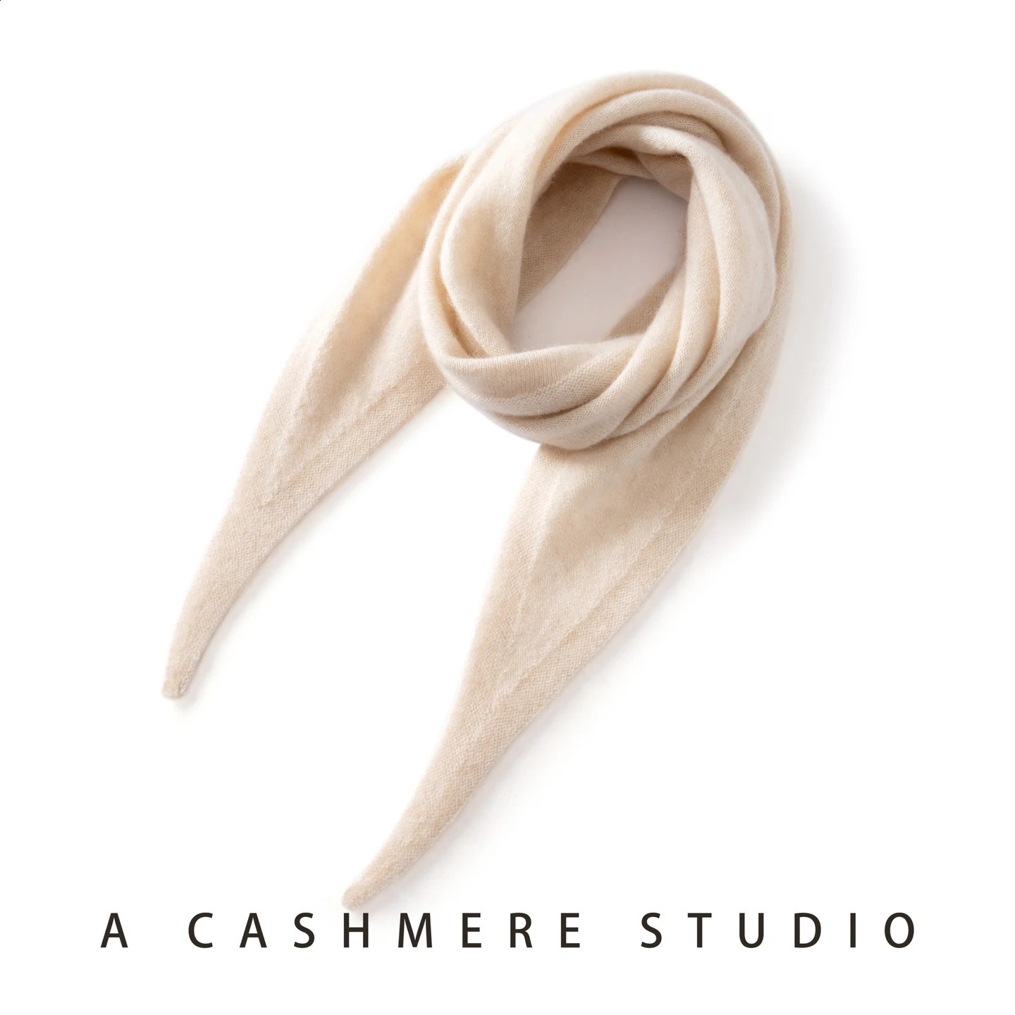 High-Quality Autumn and Winter Women's 100% Cashmere Scarf Novel Triangular Solid Color Knitted Warm Soft Scarf For Women 260917