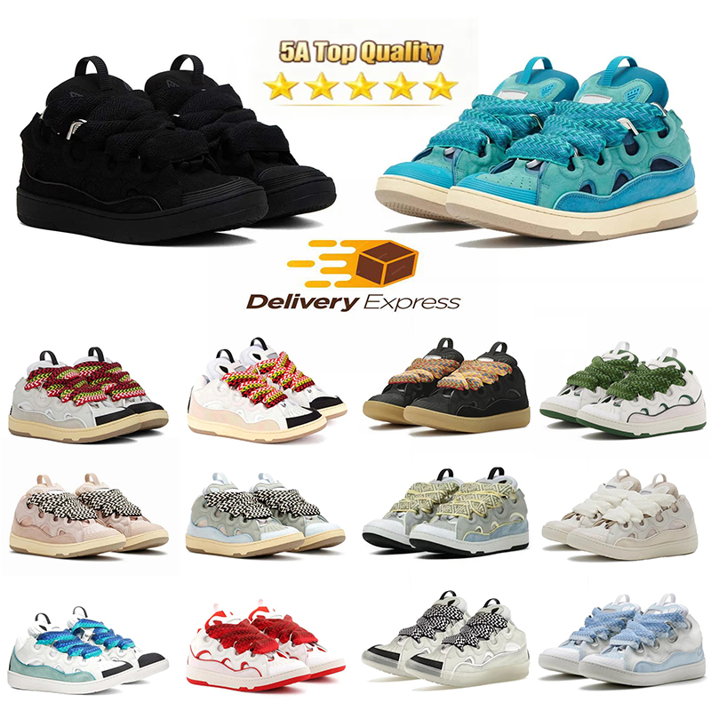With Box Curb Sneakers Graffiti Designer Retro Shoes White Leather Board Men Women Skate Shoes Casual Multicolor Sneakers Non Slip Hip Hop Street Fa